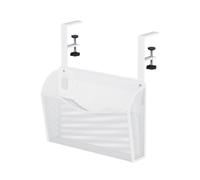 VINGAA Organizador de archivos colgante, abrazadera en el cajón de escritorio, almacenamiento lateral de escritorio, organizador de escritorio lateral de rejilla de metal, fácil de instalar, artículos