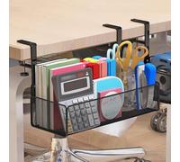 VINGAA Organizador de archivos colgante, abrazadera en el cajón del escritorio, almacenamiento lateral del escritorio, organizador de documentos debajo de la mesa, organizador de documentos de