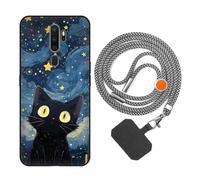 vingarshern Funda Compatible con OPPO A9 2020,Carcasa de Silicona Suave Anti-Choque,Aesthetic Dibujos Protección Case con Correa Colgante Ajustable,Patrón 01