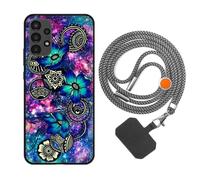 vingarshern Funda Compatible con Samsung Galaxy A13 4G Carcasa Silicona Suave Marco,Anti-Choque Funda con Aesthetic Dibujos+1×Correa Colgante Ajustable,Mandala