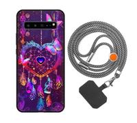 vingarshern Funda Compatible con Samsung Galaxy S10 5G Carcasa Silicona Suave Marco,Anti-Choque Funda con Aesthetic Dibujos+1×Correa Colgante Ajustable,Dream Catcher