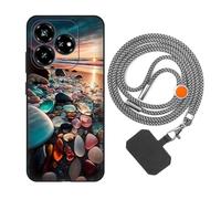 vingarshern Funda Compatible con ZTE Blade V60 Vita,Carcasa de Silicona Suave Anti-Choque,Aesthetic Dibujos Protección Case con Correa Colgante Ajustable,Patrón 05