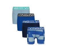 Vingino Boys B-so26 Blue 4pack Boxer Seascape Blue Talla: S | Ropa Interior Outlet | Unisex | Azul