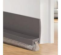 Vingspina 100cm Gris Junta de Cepillo para Puerta, Burlete Silicona Puerta Autoadhesivo para Burlete de Puerta, Burlete Bajo Puerta, Ajustable Tira de Sellado para Antipolvo, (gray)