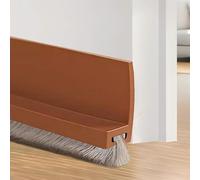 Vingspina 100cm Marrón Junta de Cepillo para Puerta, Burlete Silicona Puerta Autoadhesivo para Burlete de Puerta, Burlete Bajo Puerta, Ajustable Tira de Sellado para Antipolvo, (Brown)
