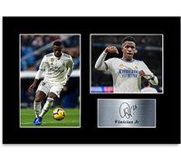 Vinicius Jr Vini Junior Futbol Real Madrid jugador A4 autógrafo firmado foto montaje regalo