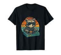 Vinil Retro DJ Raccoon Vibes Camiseta