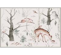 VINILIKO Design | Alfombra Vinílica Bosque otoñal 66x100 cm - Antideslizante, Impermeable, Lavable - Varios Tamaños - Alfombra Vinilo Salón, Cocina