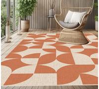VINILIKO Design | Alfombra Vinílica Geométrica - Caracas Terracota 100x160 cm - Interior y Exterior, Antideslizante - Diseño Vintage - Alfombra Vinilo Salón, Terraza