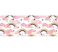 VINILIKO Design | Alfombra Vinílica Golden Rainbow 50x140 cm - Antideslizante, Impermeable, Lavable - Varios Tamaños - Alfombra Vinilo Salón, Cocina