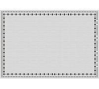 VINILIKO Design | Alfombra Vinílica Hidráulica - Marie Negro 160x230 cm - Interior y Exterior, Antideslizante, Impermeable, Lavable - Varios Tamaños - Alfombra Vinilo Salón, Terraza