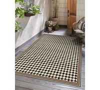 VINILIKO Design | Alfombra Vinílica Hidráulica - Scacchi 50x140 cm - Interior y Exterior, Antideslizante, Impermeable, Lavable - Azulejos Baldosas - Varios Tamaños - Alfombra Vinilo Salón, Terraza
