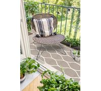 VINILIKO Design | Alfombra Vinílica Lisa Impresa - Celosía Marrón 66x100 cm - Interior y Exterior, Antideslizante, Impermeable, Lavable - Oriental Moderna - Alfombra Vinilo Salón, Terraza