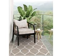 VINILIKO Design | Alfombra Vinílica Lisa Impresa - Celosía Marrón 66x150 cm - Interior y Exterior, Antideslizante, Impermeable, Lavable - Oriental Moderna - Alfombra Vinilo Salón, Terraza