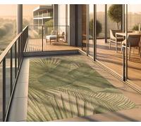 VINILIKO Design | Alfombra Vinílica Lisa Impresa - Tropical Verde 200x266 cm - Interior y Exterior, Antideslizante, Impermeable, Lavable - Varios Tamaños - Alfombra Vinilo Salón, Terraza