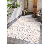 VINILIKO Design | Alfombra Vinílica Lisa Impresa - Zaira 100x160 cm - Interior y Exterior, Antideslizante, Impermeable, Lavable - Boho Vintage - Varios Tamaños - Alfombra Vinilo Salón, Terraza