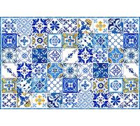 VINILIKO Design | Alfombra Vinílica Mediterránea 133x200 cm - Antideslizante, Impermeable, Lavable - Varios Tamaños - Alfombra Vinilo Salón, Cocina