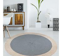 VINILIKO Design | Alfombra Vinílica Rattan Blue [Diam] 100 cm - Antideslizante, Impermeable, Lavable - Varios Tamaños - Alfombra Vinilo Salón, Cocina