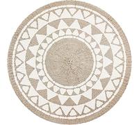 VINILIKO Design | Alfombra Vinílica Redonda Khamba Rattan [Diam] 100 cm - Antideslizante, Impermeable, Lavable - Varios Tamaños - Alfombra Vinilo Salón, Cocina