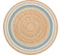 VINILIKO Design | Alfombra Vinílica Redonda Líneas Azules [Diam] 200 cm - Antideslizante, Impermeable, Lavable - Varios Tamaños - Alfombra Vinilo Salón, Cocina