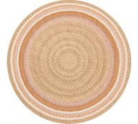 VINILIKO Design | Alfombra Vinílica Redonda Líneas Naranjas [Diam] 100 cm - Antideslizante, Impermeable, Lavable - Varios Tamaños - Alfombra Vinilo Salón, Cocina