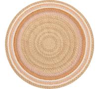VINILIKO Design | Alfombra Vinílica Redonda Líneas Naranjas [Diam] 150 cm - Antideslizante, Impermeable, Lavable - Varios Tamaños - Alfombra Vinilo Salón, Cocina