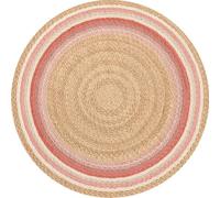 VINILIKO Design | Alfombra Vinílica Redonda Líneas Rosas [Diam] 150 cm - Antideslizante, Impermeable, Lavable - Varios Tamaños - Alfombra Vinilo Salón, Cocina