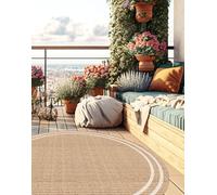 VINILIKO Design | Alfombra Vinílica Redonda Lisa Impresa - Agnan [Diam] 100 cm - Interior y Exterior, Antideslizante, Impermeable, Lavable - Varios Tamaños - Alfombra Vinilo Salón, Terraza