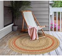 VINILIKO Design | Alfombra Vinílica Redonda Lisa Impresa - Carthago Coral [Diam] 100 cm - Interior y Exterior, Antideslizante, Impermeable, Lavable - Varios Tamaños - Alfombra Vinilo Salón, Terraza