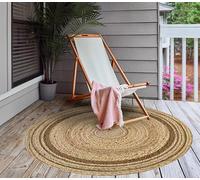 VINILIKO Design | Alfombra Vinílica Redonda Lisa Impresa - Carthago Marrón [Diam] 100 cm - Interior y Exterior, Antideslizante, Impermeable, Lavable - Varios Tamaños - Alfombra Vinilo Salón, Terraza