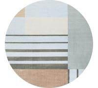 VINILIKO Design | Alfombra Vinílica Redonda Pacific [Diam] 100 cm - Interior y Exterior, Antideslizante, Impermeable, Lavable - Varios Tamaños - Vinilo Salón,Terraza