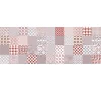 VINILIKO Design | Alfombra Vinílica Rossana Rojo 66x180 cm - Antideslizante, Impermeable, Lavable - Varios Tamaños - Estilo hidraúlico - Alfombra Vinilo Salón, Cocina