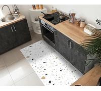 VINILIKO Design | Alfombra Vinílica Terrazzo Aquiles 50x100 cm - Antideslizante, Impermeable, Lavable - Varios Tamaños - Alfombra Vinilo Salón, Cocina