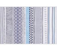 VINILIKO Design | Alfombra Vinílica Tribal Azul 133x200 cm - Antideslizante, Impermeable, Lavable - Varios Tamaños - Alfombra Vinilo Salón, Cocina