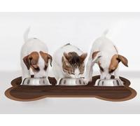 VINILIKO Design | Alfombrilla Impermeable Vinílica para comedero de Mascota, Bone 1 30x50 cm - Alfombra Vinilo, Antideslizante, Resistente y Lavable