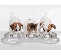 VINILIKO Design | Alfombrilla Impermeable Vinílica para comedero de Mascota, Bone 3 60x100 cm - Alfombra Vinilo, Antideslizante, Resistente y Lavable