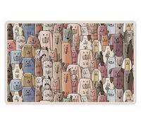 VINILIKO Design | Alfombrilla Impermeable Vinílica para comedero de Mascota, Dogs and Cats 48x75 cm - Alfombra Vinilo, Antideslizante, Resistente y Lavable