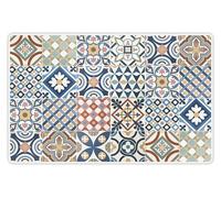 VINILIKO Design | Alfombrilla Impermeable Vinílica para comedero de Mascota, Mosaico Guimaraes 48x75 cm - Alfombra Vinilo, Antideslizante, Resistente y Lavable