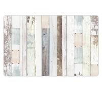 VINILIKO Design | Alfombrilla Impermeable Vinílica para comedero de Mascota, Tablas de Madera 48x75 cm - Alfombra Vinilo, Antideslizante, Resistente y Lavable