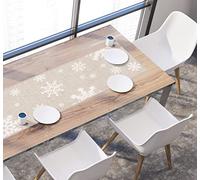 VINILIKO Design | Camino de Mesa de Vinilo Copos de Nieve 30x90 cm - Impermeable, Lavable, Antimanchas, Antideslizante