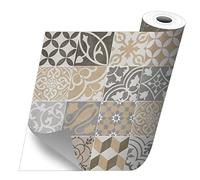 VINILIKO Design | Rollo autoadhesivo resistente al agua e ignífugo. Fácil aplicación. Ideal para muebles, paredes, cocina y baño - Rollo sticker Antique sepia 65x100 cm