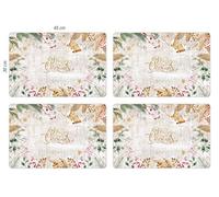 VINILIKO Design | Set de 4 Individuales de Mesa de Vinilo Navidades mágicas 30x45 cm - Pack de 4, Salvamantel, Impermeable, Lavable, Antimanchas, Antideslizante