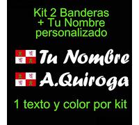 VINILIN - Pegatina Vinilo Bandera Castilla y León + tu nombre - Bici, Casco, Pala De Padel, Monopatin, Coche, etc. Kit de dos Vinilos (Blanco)