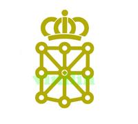 Vinilin - Pegatina Vinilo Escudo Navarra 9 cm x 5,3 cm (Dorado)
