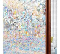 Vinilo Adhesivo Cristal 100 x 140 cm Privacidad Estática Autoadhesiva Translúcido Vinilo Translucido para Ventanas para Mampara de Ducha Baño, Luna Creciente