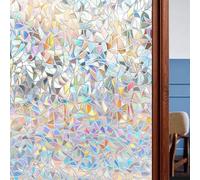 Vinilo Adhesivo Cristal 100 x 400 cm Anti UV Electrostaticos Decorativos Privacidad Esmerilado Estático para Oficina, Dormitorio, Baño, Luna Creciente