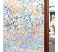 Vinilo Adhesivo Cristal 100 x 400 cm Anti UV Electrostaticos Decorativos Vinilo Translucido para Ventanas para Oficina, Dormitorio, Baño, Luna Creciente