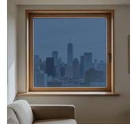 Vinilo Adhesivo Cristal 52 x 80 cm Anti UV Anti Calor Unidireccional Vinilo para Ventanas Efecto Espejo con Kit de Montaje para Hogar, Oficina, Azul Plata