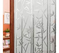 Vinilo Adhesivo Cristal 70 x 530 cm Anti UV Electrostaticos Decorativos Vinilo Ventanas Privacidad para Mampara de Ducha Baño, Bambú