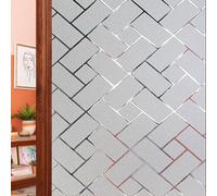 Vinilo Adhesivo Cristal 70 x 530 cm Efecto Esmerilado, Anti-UV, Privacidad Vinilo Autoadhesivo Cristal para Dormitorio Sala Comedor, Rejilla Oblicua